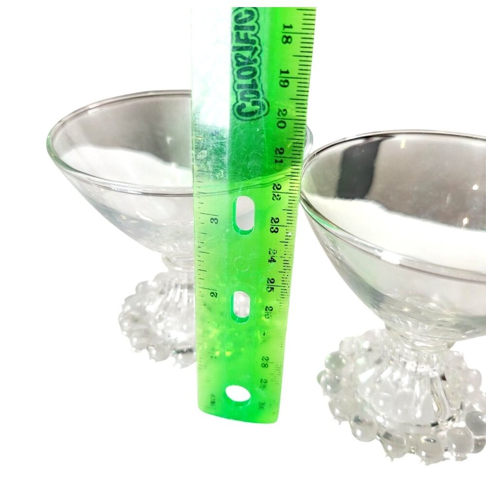 Vintage Anchor Hocking Berwick Boopie Clear Glass Sherbet Dessert Cups Set Of 4 - Picture 6 of 7